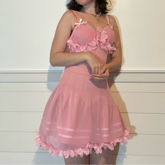 Fairycore flower petal slip dress - Picture 5 of 11